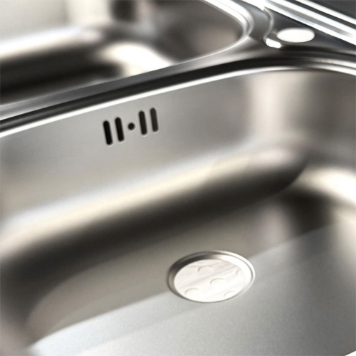 Kit Cucina Lavello Cm 120 Inox 2 Vasche + G. Dx