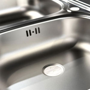Kit Cucina Lavello Cm 120 Inox 2 Vasche + G. Dx