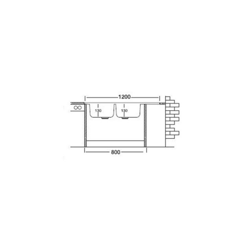 Kit Cucina Lavello Cm 120 Inox 2 Vasche + G. Dx