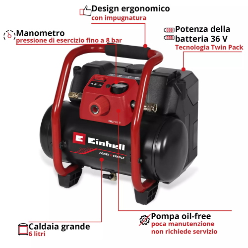 Compressore a batteria TE-AC 36/150 Li OF-Solo