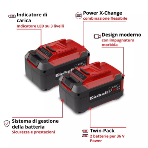 Batteria 18V 5,0 Ah Twinpack Power-X-Change PXC