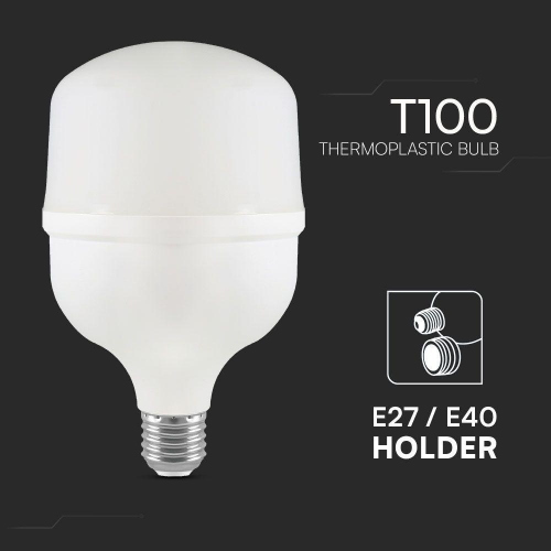 Lampadina 40w e27 t120 6500k   con adattatore e40