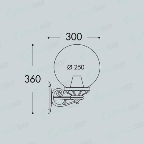 Globo Bisso/g250 nero opale e27