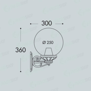 Globo Bisso/g250 nero opale e27