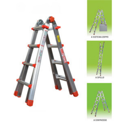 Scala all telescopica dl81/08 4+4gr 410cm squadra piu