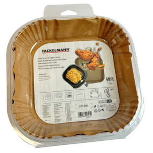 Stampo carta airfryer quadrata 16cm 50 pz