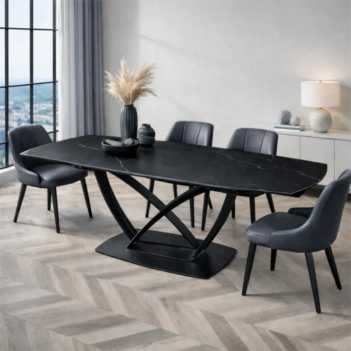 Tavolo Allungabile Angel in Ceramica Effetto Marmo Da 160 a 240 cm