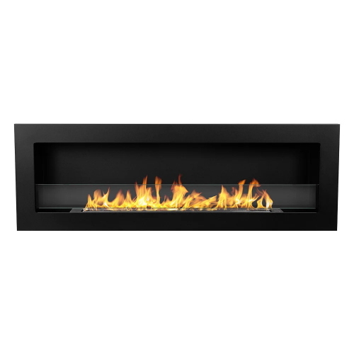 Biocamino da incasso parete 120x40 livorno 120 nero