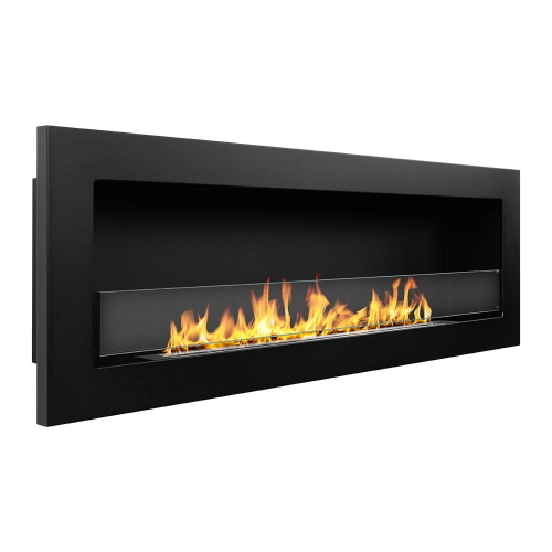 Biocamino da incasso parete 120x40 livorno 120 nero