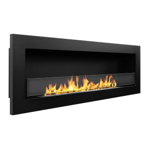 Biocamino da incasso parete 120x40 livorno 120 nero