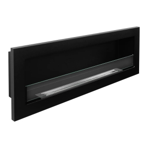 Biocamino da incasso parete 120x40 livorno 120 nero