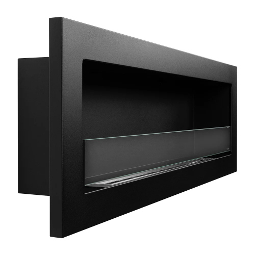 Biocamino da incasso parete 120x40 livorno 120 nero