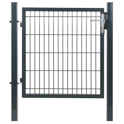 Cancello grigio elettrosaldato 100x100 palo quad.