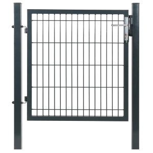 Cancello grigio elettrosaldato 100x100 palo quad.