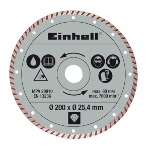 Disco diamantato turbo 200 x 25,4 x 2,2mm