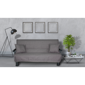 Divano letto 3 Posti tessuto loneta L.160cm P.95cm Tortora