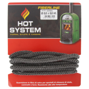 Guarnizione per stufa tonda 6 mm 2,5 MT