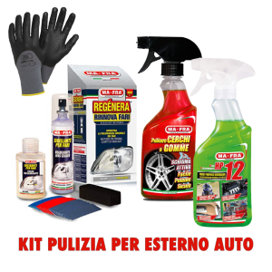 Kit Mafra Esterno Rigenera fari, pulitori cerchi, sgrassatore universale HP 12