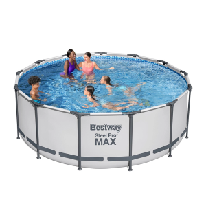 Piscina CM 396x122 Cod. 5618W Tonda Steel Pro Max LT 12690 Completa