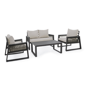 Set 4 Salotto C-C Captiva Antracite Lh32