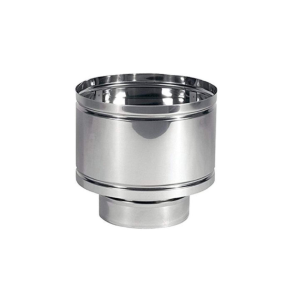 Fumaiolo fisso antivento Tondo (Attacco Maschio) Inox Ø150
