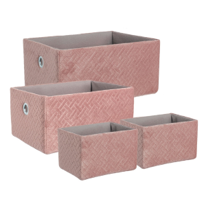 Set 4 Cesta Averill Rosa