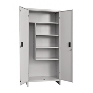 Armadio porta scope 2 Ante in metallo 180x60x40cm con serratura
