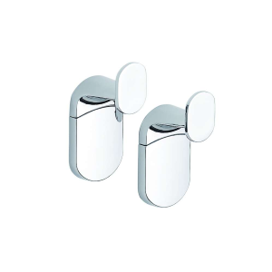 Coppia Appendiabiti Bagno Cromati Serie Zero