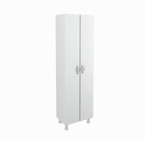Armadio multiuso 2 ante 8 ripiani colore bianco