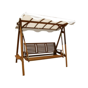 Dondolo in legno 3 posti c-copertura Cosma