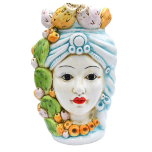 Testa Di Moro H H10X8Cm Donna Ficodindia Pastello