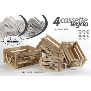 Cassette legno 4 Pezzi