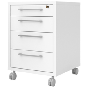 Cassettiera 4 cassetti bianco cm 48x49x68H Linea Prima Ufficio