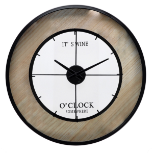 Orologio da parete in metallo e mdf cm 57