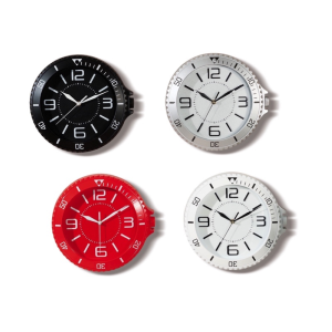 Orologio da parete in plastica diam. cm 28 col. Ass