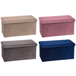 Panca pieghevole in velluto cm 76x38x38H