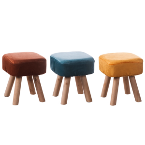 Pouf in velluto Bulls cm 26x26x34,5H Col Ass