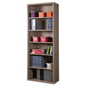 Libreria disegno 6 vani cm 36x82x217H Rovere