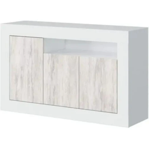 Credenza 3 Ante Bianco/Bianco Anticato