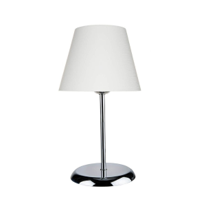 Lampada da tavolo Elva ASZ1047 in metallo e paralume tessuto