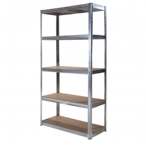 Scaffale In Metallo Con 5 Ripiani In Mdf 90X40X180