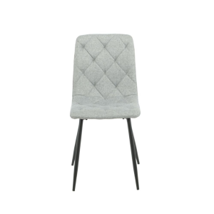 Sedia Okar tessuto grigio chiaro cuciture a rombo