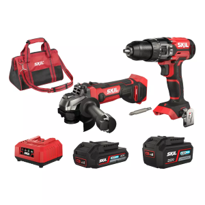 Kit combinato trapano a percussione e smerigliatrice a batteria 3354