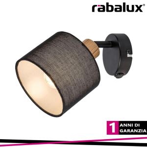 Miguel, Indoor Metal+Wood Spot Lamp, E14 1X Max 40W, Shade D