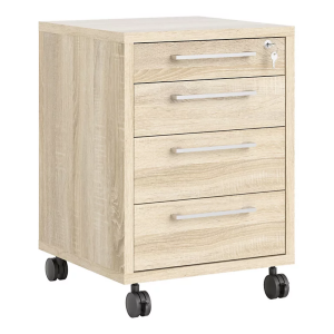 Cassettiera 4 cassetti quercia cm 48x49x68H Linea Prima Ufficio