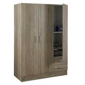 Armadio 3 ante + 2 cassetti Rovere scuro