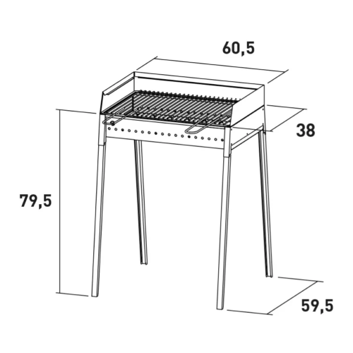 Barbecue Inox stromboli 40x30