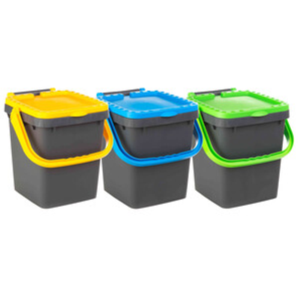 Pattumiera 20 L Ecoplus C/Maniglia Kit 3 Pezzi