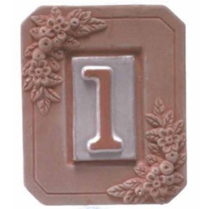 Porta numero civico in terracotta 1 Posto 13X16 CM