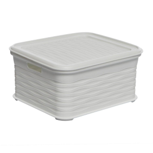 Box scatola 1,3 LT multiuso bianco con coperchio